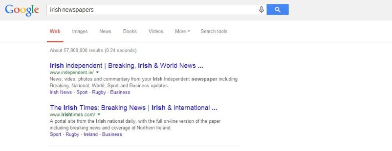 Irish Independent's excellent Search Engine Optimization 